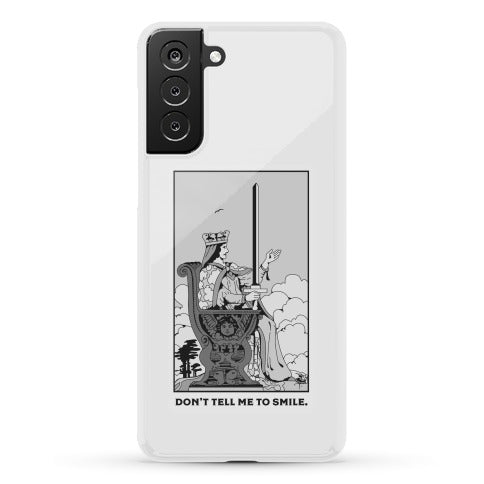 Don't Tell Me To Smile (Queen Of Swords Tarot) Phone Case